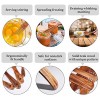 Wooden Spurtle Set 5Piece 100% Natural Teak Kitchen Utensil Set with Spoon Rest Heat Resistant Non Stick Wood Cookware Spurtles Kitchen tools Set for Easy Stirring Mixing Serving & Spreader