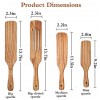 Wooden Spurtles Set JAEZZIY 4 Pcs Cooking Utensils Natural Teak Kitchen Utensil Set Heat Resistant Non Stick Wood Cookware with Hanging Hole Slotted Spurtle Spatula Set for Stirring Mixing Serving