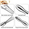 2 PCS Stainless Steel Mini Ball Whisk Manual Wire Egg Whisk Set Great for Blending Whisking Beating and Stirring. Used for Cream Stew Flour Salad Cake Base etc. 12 inch and 10 inch