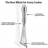 2 Pieces Stainless Steel Mini Ball Whisk 10-Inch and 12-Inch Egg Beater Manual Mixer Whisk for Sauces Cream Cooking Blender