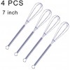 4 Pcs 7 Inch Mini Whisk | Small Wire Kitchen Whisks Small Sizes Make for Easier Whisking Action