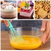5 Pack Mini Silicone Whisks Small Hand Whisk Rubber Cooking Whisk Stainless Steel Non Stick Kitchen Whisk Gadgets for Cooking Mixing No Scratch Tiny Balloon Wire Whisk Milk Frother Kitchen Utensils