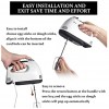 7 Speed Kitchen Hand Mixer Electric Handheld Electric Whisk Cake Mixer with 2 Dough Hooks for Easy Mixing Cream Cookies Brownies Cooking at Home Birthday Parties Bakeries