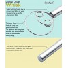 CAMKYDE Danish Dough Whisk 12-Inch Double Eyes Stainless Steel Dutch Dough Whisk