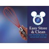 Disney Mickey Mouse Silicone Whisk – This Kitchen Whisk Features Mickey and Minnie Mouse Perfect for any Disney Fan – Use as an Egg Whisk For Cooking and Baking Grey