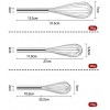 EasyOh 3 Pack Kitchen Whisk 8+10+12 Stainless Steel Wire Whisk Set Whisks for Cooking Blending Whisking Beating Stirring