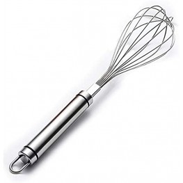 LeoHome Stainless Steel Whisk 11 inch Balloon Egg Beater,Handheld Steel Wire Whisk Kitchen Whisks for Cooking Blending Whisking Beating Stirring