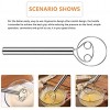 NileHome Danish Dough Whisk Dutch Dough Whisk with 304 Stainless Steel Bread Dough Mixer Large Bread Whisk Kitchen Baking Tools Dough Hand Mixer