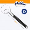 ORBLUE Danish Dough Whisk with Silicone Covered-Handle Stainless Steel Mixer Black