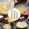 Ouddy 3 Pack Stainless Steel Whisk 8+10+12 Wire Wisk Kitchen Tool Set Whisks for Cooking Blending Whisking Beating Stirring with Egg Separator and Silicone Cooking Brush