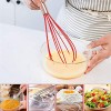 OYV Whisk Wisk Whisks for Cooking Small Silicone Whisk Set 3 Pack Sturdy Colored Balloon Plastic Whisk for Blending Whisking Beating Stirring Cooking Baking Aqua