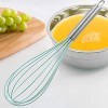 Silicone Whisks 3 Pack 8+10+12 Whisk Set Frother Kitchen Balloon Wire Wisks for Cooking Whisking Blending Stirring Beating Aqua