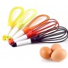 Twist Whisk 2 in 1 Balloon and Flat Whisk Mixer Plastic Egg Beater Rotating Balloon Whisk Collapsible Kitchen Whisk Egg Frother,Perfect for Blending Whisking & Stirring Assorted 11.5 1 Pc