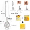 Varilety Stainless Steel Spring Coil Whisk Wire Whip Cream Egg Beater Gravy Cream Hand Mixer Kitchen Tool Accessories For Mixing Blending Beating Stirring Cooking