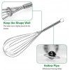 Whisks for Cooking Set of 2 Stainless Steel Wisker for Baking Blending Rust-Proof Balloon Wire Whisker Egg Whisk Hand Mixers （11.6 inches and 7.7 inches）