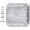 10 Count 8 Square Disposable Aluminum Cake Pans Foil Pans perfect for baking cakes roasting homemade breads | 8 x 8 x 2 in With Flat Lids
