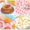 2 Pcs Pink Non-Stick Fruit Silicone Gummy Mold,Mini Small Animal Silicone Mold,with Three droppers 2 molds are shipped randomly