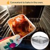 20 Pack Aluminum Pans with Lids 10.2''x7.5'' Tin Foil Pans Aluminum Trays Disposable Oblong Foil Roasting Pans Reusable Durable Prepping Heavy Duty Foil Food Containers for Cooking Heating Baking