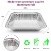 25 Pack Aluminum Pans with Lids,2.25 LB 8.5×6×2 Foil Pans with Lids for Cooking,Baking,Meal Prep,Freezer