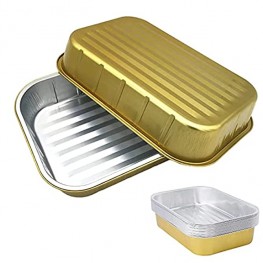 5 Pack 8.86x13" Aluminum Pans,Half Size Deep Foil Baking Pans Reusable Aluminum Tray with High Heat Conductivity Disposable Aluminum Foil Pans for Cooking Heating Storing Prepping Food