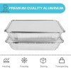50 Pack Aluminum Foil Pans Disposable 8.5×6×2 Foil Food Containers with Lids 2.25 LB Heavy Duty Tin Foil Pans 50 Containers and 50 Lids for Cooking Baking Meal Prep and Freezer Takeout
