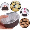 50pcs Aluminum Foil Ramekins with Lids 230ml Aluminum Cupcake Pans with Lids Disposable Aluminum Foil Cups Suitable for Party Wedding Birthday…