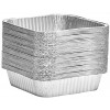 8 Square Disposable Aluminum Cake Pans Foil Pans perfect for baking cakes roasting homemade breads | 8 x 8 x 2 in with Flat Lids 20 count