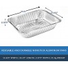 Aluminum Pans Half Size Disposable Pans 12.5 x 10.25 x 2.5 | For All Types of Prepping Food | 30 Count