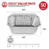 Aluminum Pans with Clear Plastic Lids 50 Pack 1 Lb Foil Pans To Go Food Containers 50 Pans and 50 Lids 1 Pound Foil Trays for Leftovers Carry Out and Takeout