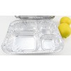 Disposable Aluminum 4 Compartment T.V Dinner Trays with Board Lid by Handi-Foil #4145L 10