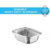 Disposable Takeout Pans with Clear Lids 1 Lb 5.5 x 4.7 '' Capacity Aluminum Foil Food Containers Strong Seal for Freshness Eco-Friendly and Recyclable by Lsshao