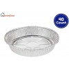 HomeyGear 9” Round Disposable Aluminum Foil Pans with Straight Walls for Serving Baking Roasting & Reheating Freezer and Oven Safe Recyclable 40-Pack of Quinche Tins for Meal Prep & Storage