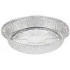 HomeyGear 9” Round Disposable Aluminum Foil Pans with Straight Walls for Serving Baking Roasting & Reheating Freezer and Oven Safe Recyclable 40-Pack of Quinche Tins for Meal Prep & Storage