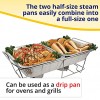 IDL Packaging Half-Size Aluminum Steam Table Pans − Shallow 13 x 11 x 1.5 Pack of 25 − Disposable Foil Pan for Grilling Roasting BBQ Cooking Baking Freezing − Food-Safe Catering Supplies
