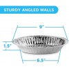 MontoPack 9” Aluminum Foil Pie Pans | Round Disposable Containers with Angled Walls for Tart Baking Storing Serving & Reheating | Freezer and Oven Safe Recyclable USA-Made| 50-Pack of Cake Tins