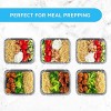 MontoPack Disposable Takeout Pans with Clear Lids | 1lb Capacity Aluminum Foil Food Containers with Strong Seal for Freshness & Spill Resistance | Eco-Friendly & Recyclable | 50-Pack of 5x4” Drip Pans