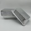 Myside Disposable Square Aluminum Foil Pans（25 packWith Lids,220x160x50mm Multi-purpose Container,Apply To Cake Baked,Roast,BBQ,Take-out Food,Potluck Holidays,Food Storage 220x160x50mm