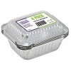 Nicole Home Collection Disposable 1 lb Board Lid | Pack of 4 Aluminum Pans Set Metallic