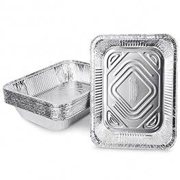 Party XIAFEI 9x13 Aluminum Foil Pans Half Size Deep Foil Pans Friendly Recyclable Aluminum Portable Food Storage Containers 2.6LB Great for Cooking Heating Storing Prepping Food 10 Pack