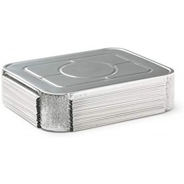 35 Pack Premium Lids for Chafing Pans 9" x 13" Half Deep Pans l Top Choice Disposable Heavy Duty Aluminum Foil Tin Pan Lid Perfect for Roasting Potluck Catering Party BBQ Baking Cakes Pie