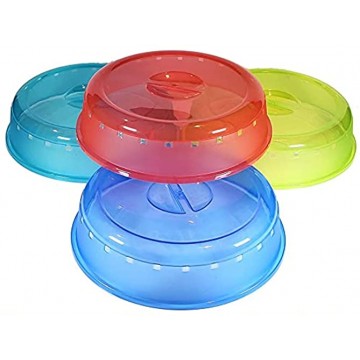 4 Pack of Microwave Plate Bowl Splatter Cover. Keep Your Microwave Clean While Heating Messy Items with Vented Colorful Lids!
