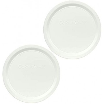 Corningware F-16-PC French White 16 Ounce Plastic Replacement Lid 2 Pack