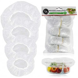 Elastic Food Storage Covers,60 Pieces Reusable Bowl Covers Dish Plate Plastic Covers Fitted Bowl Covers,Transparent Food Storage Covers 4 Size 7.8in,9.8in,11.8in,13.8in