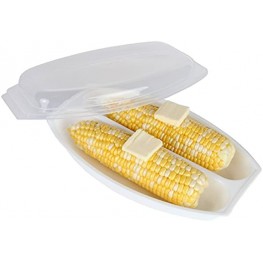 Home-X Microwave Corn Steamer with Lid Airtight Lid Steams For Delicious and Perfectly Cooked Corn on the Cob in Minutes