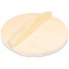 Japanese Wooden Cooking Drop Lid Hinoki Wood Anti Spill Lid 6.3 inch Overflow Stopper with Skimming Grease and Foam Function