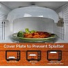 Microwave plate cover with Magnetic new Microwave Lid prevent splatter cover,11.8 Inches Plate Serving Cover with steam vent CennLim 2 Pack