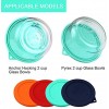 Sophico 2 Cup Round Silicone Storage Cover Lids Replacement for Anchor Hocking and Pyrex 7200-PC Glass Bowls Container not Included | Mix | 4 Pack