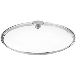 Victoria Glass Lid for 13 Inch Cast Iron Skillet Frying Pan Lid with Stainless Steel Air Flow Knob