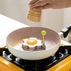 5PCS Pancake Molds Stainless Steel Eggs Poach Rings with Silicone Handles Different Shapes Fried Egg Mould Cookies Maker Baking Shaper