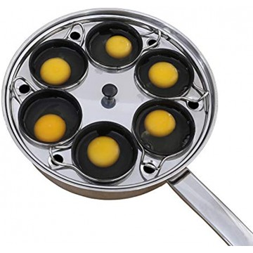 6 cups Egg Poacher Pan Stainless Steel Poached Egg Cooker – Perfect Poached Egg Maker – Induction Cooktop Egg Poachers Cookware Set with 6 Nonstick Large Silicone Egg Poacher Cups